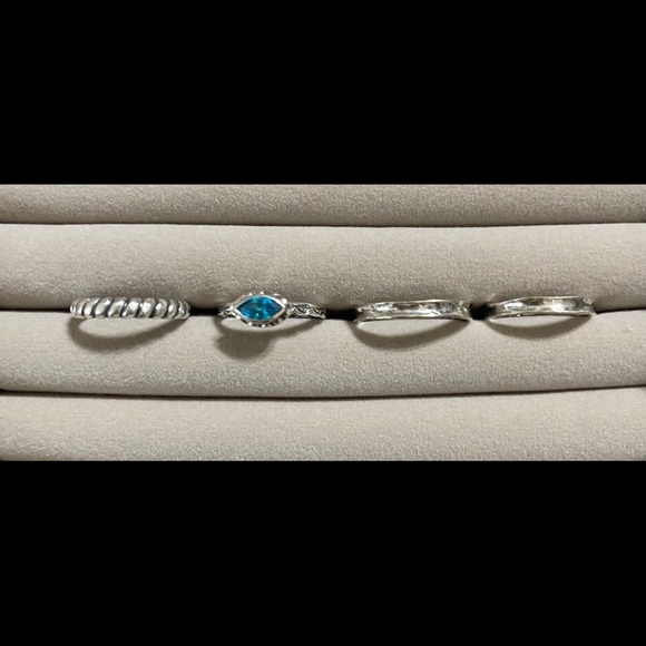 Silpada Stacking Rings Sterling Silver x 4. - Picture 3 of 8